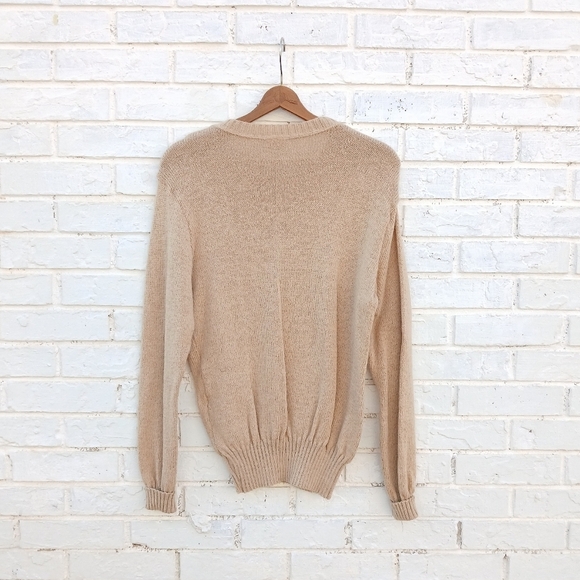 Vintage Garan Sweater Pullover Crewneck Wool Tan - Picture 5 of 5